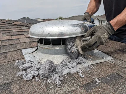 Cleaning Dryer Vent On Roof in Colchester