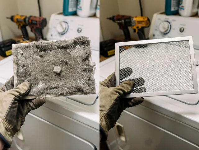 Professional lint trap cleaning by Colchester Dryer Vent Cleaning in Colchester