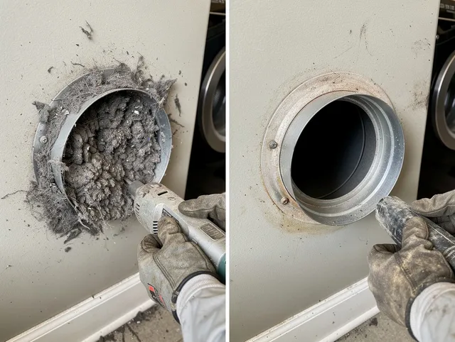 Professional clogged vent cleaning by Colchester Dryer Vent Cleaning in Colchester