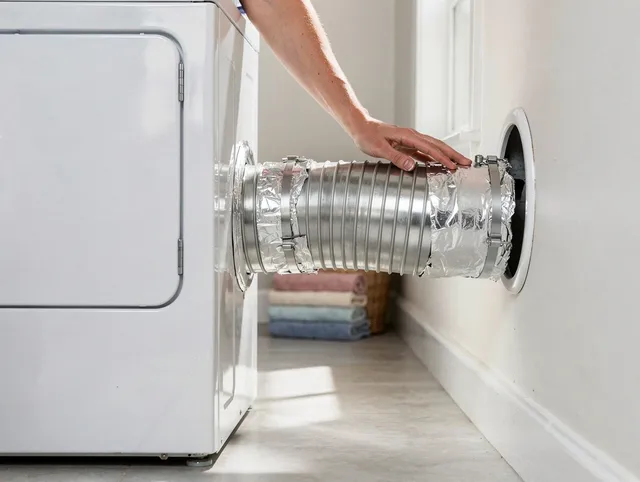 Professional dryer vent hose installation by Colchester Dryer Vent Cleaning in Colchester