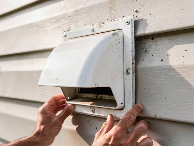 Colchester Dryer Vent Cleaning technician delivering thorough residential dryer vent cleaning service in Colchester